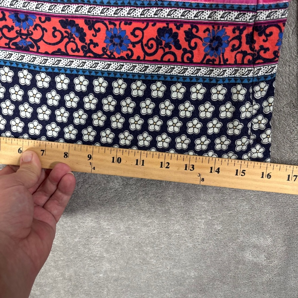 Anthropologie Zadie Sleep Pants Floral Wide Leg Navy Pink High Rise Stretch S - Picture 15 of 16